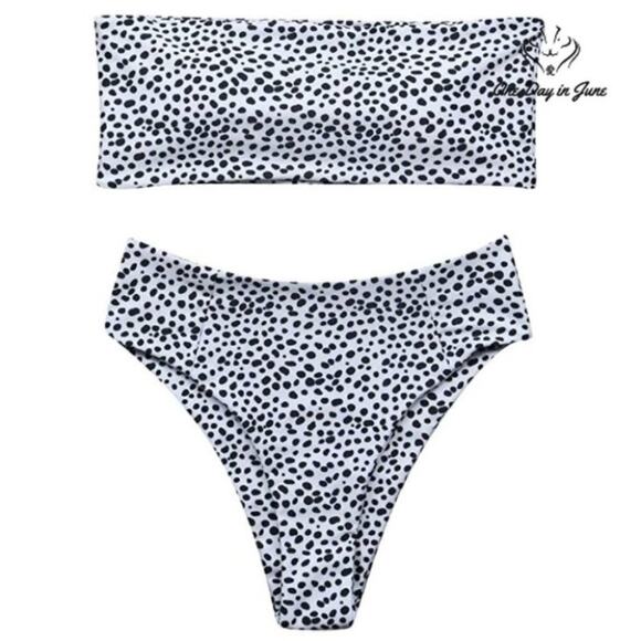 Omkagi Bandeau Bikini Swimsuit Size L - Picture 1 of 4